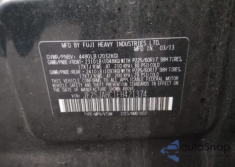 2014 Subaru Forester 2.5I Limited z USA, uszkodzony, nr VIN JF2SJAHC1EH421374